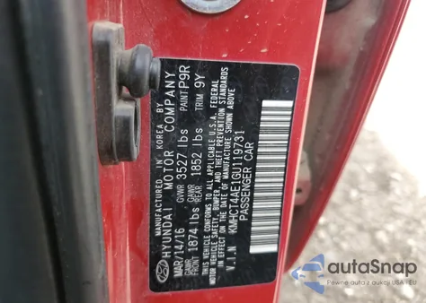 2016 Hyundai Accent Se from USA, damaged, VIN KMHCT4AE1GU119731